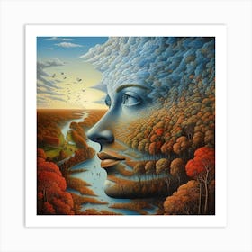 Woman'S Head 1 Art Print