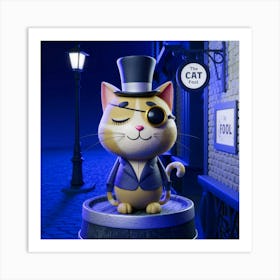 A 3d Render Of A Cat With A Top Hat And Jsnovkkmtl Sk3qwpi0uwq S8lssjejth6ugumvqfqr5a Art Print