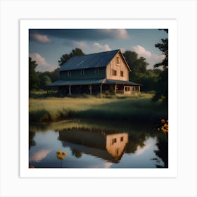 Barn In A Field 1 Art Print