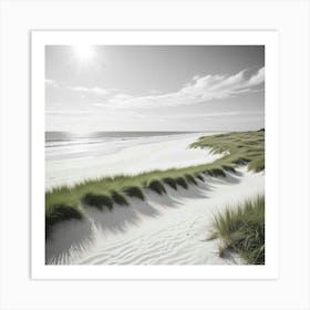 Sand Dunes On The Beach Art Print