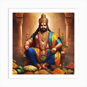 king mahabali illustration art 8 Art Print