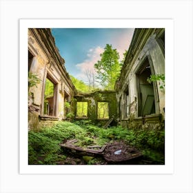 Abandoned House In The Forest Art Print