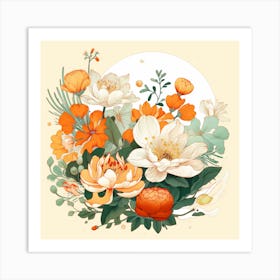 December0266 A Cute Drawing Of Flowers In The Style Of Tasteful Ade30a2b 2f3e 484e Aa0f D7cc896b957b Art Print