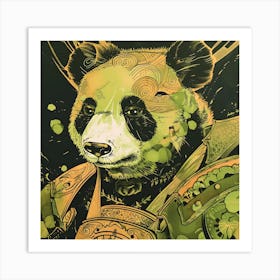 Serious Panda Samurai Art Print