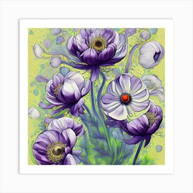 Anemone Flowers 1 Art Print