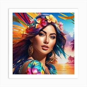 Hawaiian Girl 4 Art Print