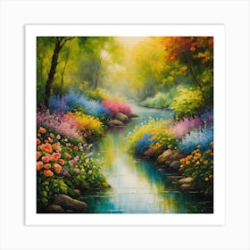 River Of Flowers Art Print