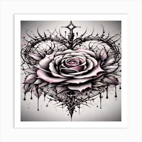 Heart Tattoo Designs Art Print