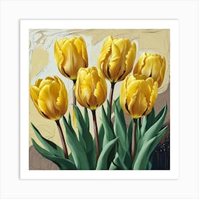 Yellow Tulips 1 Art Print