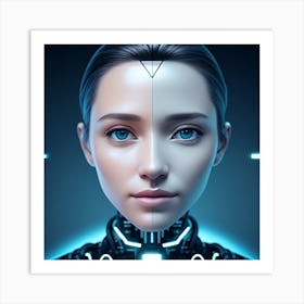 AI Futuristic Woman 1 Art Print