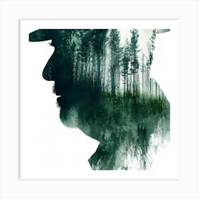 Silhouette Of A Man 5 Art Print