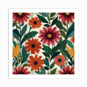 Floral Pattern 1 Art Print