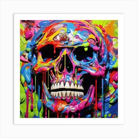 Colorful Skull 9 Art Print