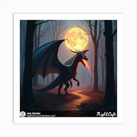 Halloween Dragon Art Print