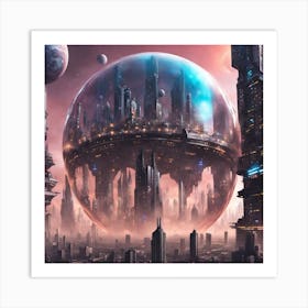 Futuristic City 2 Art Print