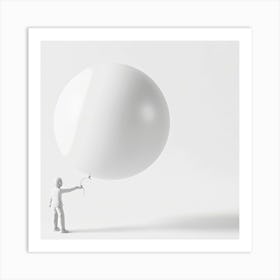 Person Holding A Balloon Art Print