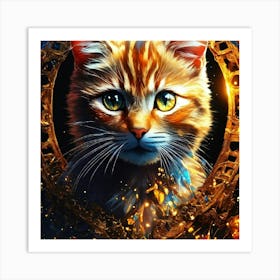 Cat In A Frame Art Print