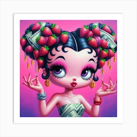 Strawberry Girl Art Print