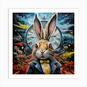 Rabbit In A Suit 1 Art Print