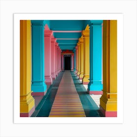 Colorful Hallway Art Print