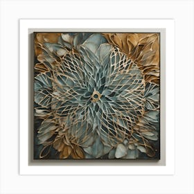 'Blue Dahlia' Art Print