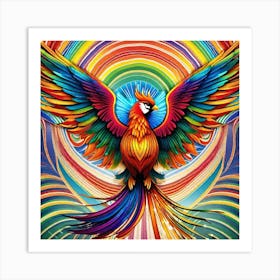 Psychedelic Parrot Art Print