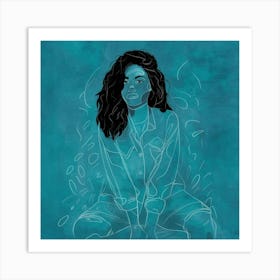 Blue Girl Art Print