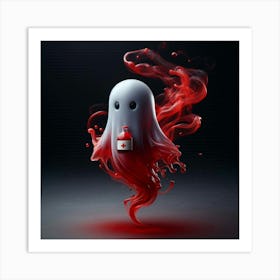 Ghost In Blood Art Print