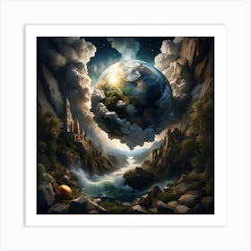 Earth In The Clouds Art Print