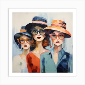 Women In Glasses 1 Art Print