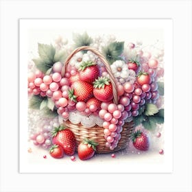 A basket of Grapes 2 Art Print