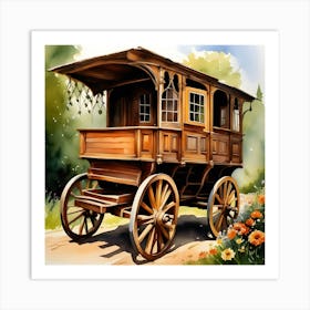 Old Wagon Art Print