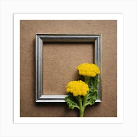 Yellow Flowers In A Frame Art Print