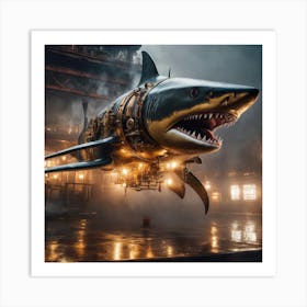 Steampunk Shark 2 Art Print