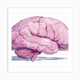 Pink Brain Art Print