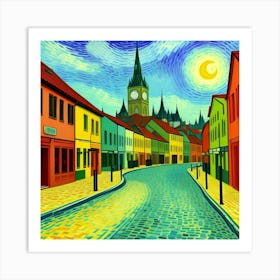 Hidden Gem: A Charming Rustic Village Street Scene Art Print