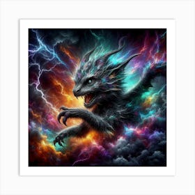 Lightning Dragon 1 Art Print