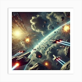 A Cinematic Sci Fi Depiction Of The Resource Wars Art Print