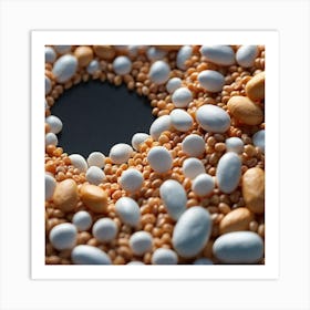 Frame Created From Legumes On Edges And Nothing In Middle Miki Asai Macro Photography Close Up Hy (3) Art Print