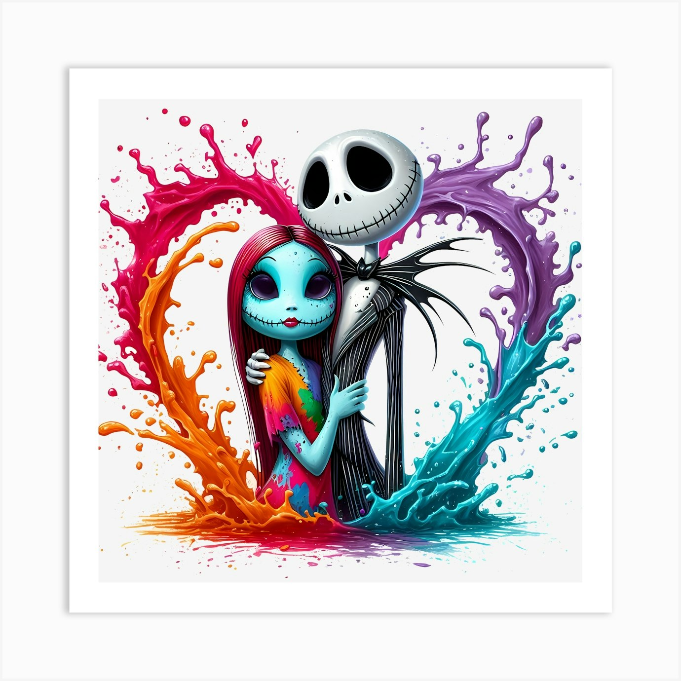 Nightmare Before Christmas Art Print by Aloke Design