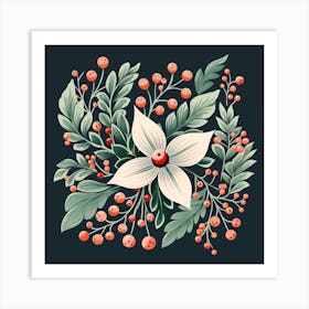 Holly Berries 1 Art Print