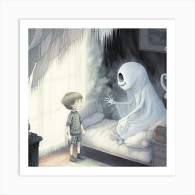 Ghost In The Bed Art Print