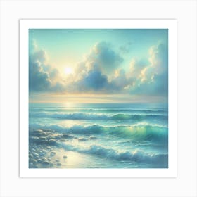 Sunset At The Beach 12 Art Print