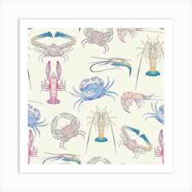 Colorful Crustaceans Art Print