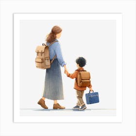 Mother And Son Art Print