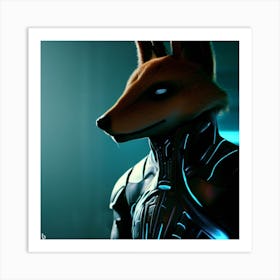 Futuristic Fox 1 Art Print