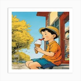 Ice Cream Man Art Print