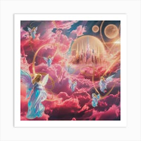 Angels In The Sky 3 Art Print