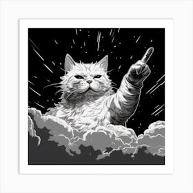 Cat In The Sky 2 Art Print