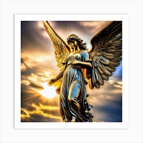 Angel Statue Art Print